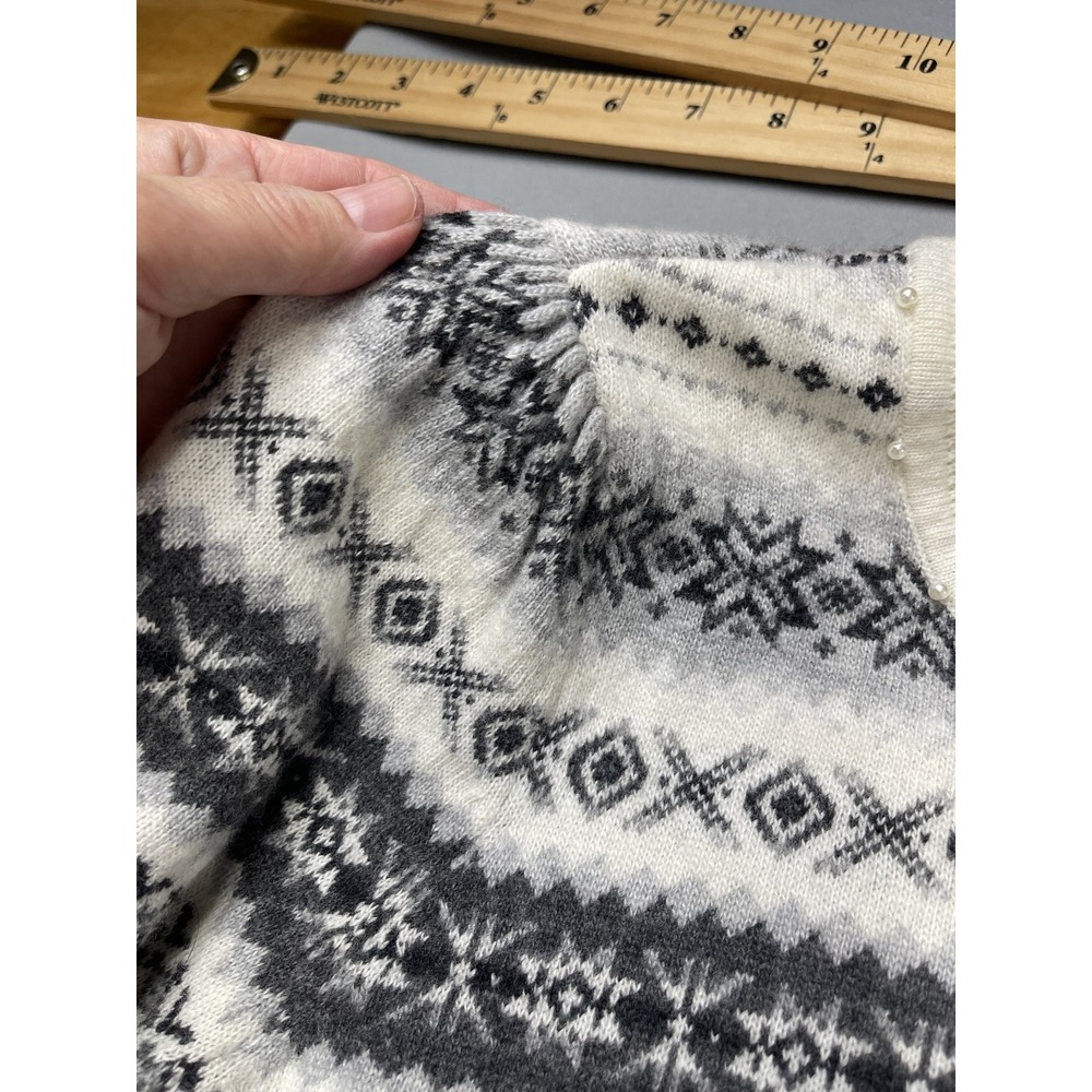 Talbots Womens Sweater Medium Fair Isle‎ Nordic Ski Cabincore Winter Wool Blend - Picture 8 of 11